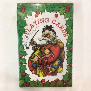 Kurt Adler Santas World New Victorian Santa Claus w Pipe Christmas Playing Cards